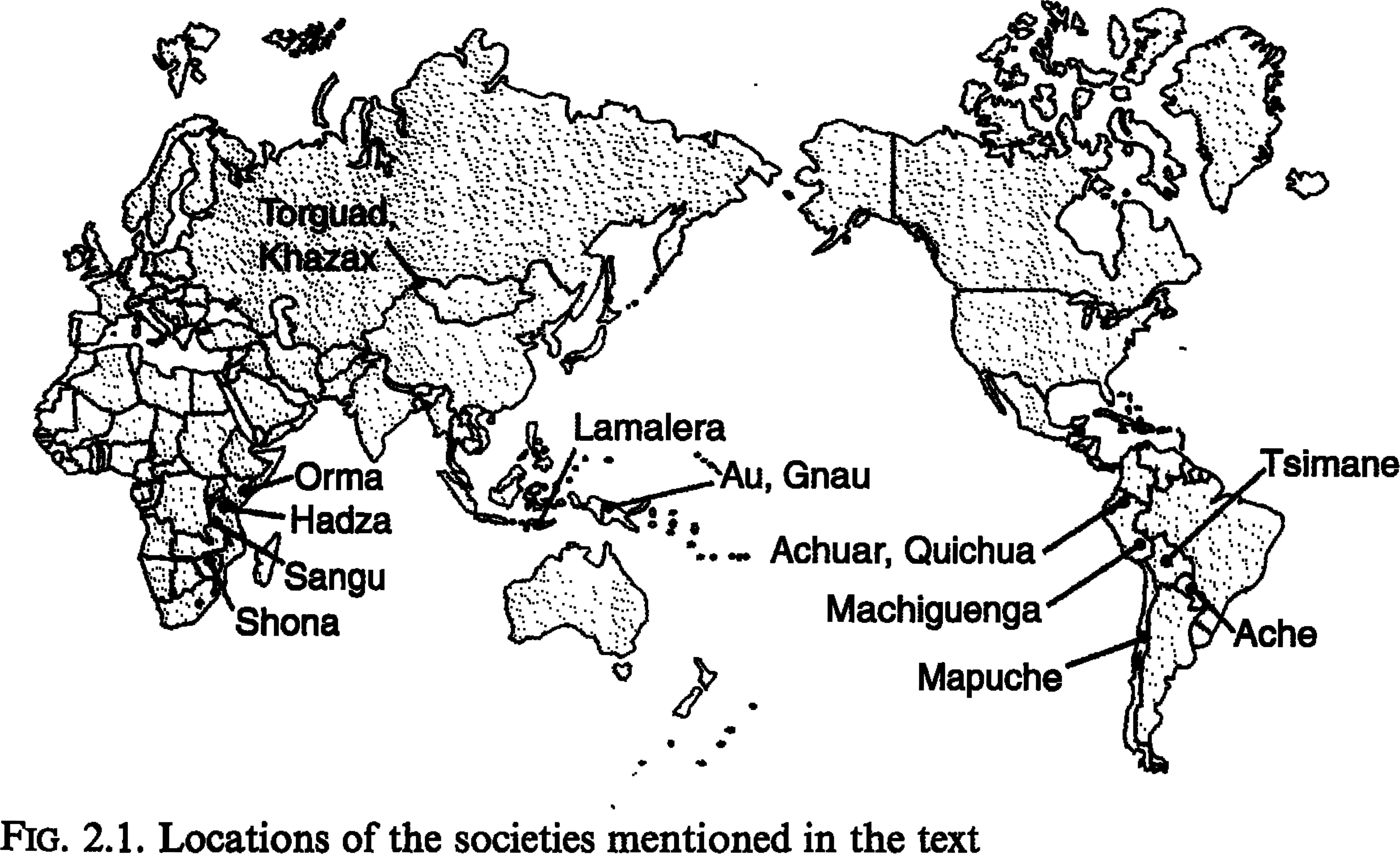 Location of the field experiments in the Henrich et al. volume